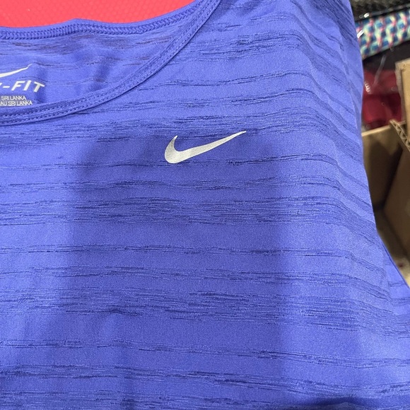 NIKE PURPLE ,  SMALL , SHort SLEEVES Dri-FIT Tank Top - Picture 3 of 7